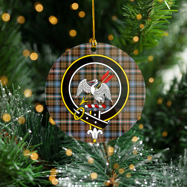 Gammell Weathered Clan Badge Tartan Plastic Christmas Ornaments