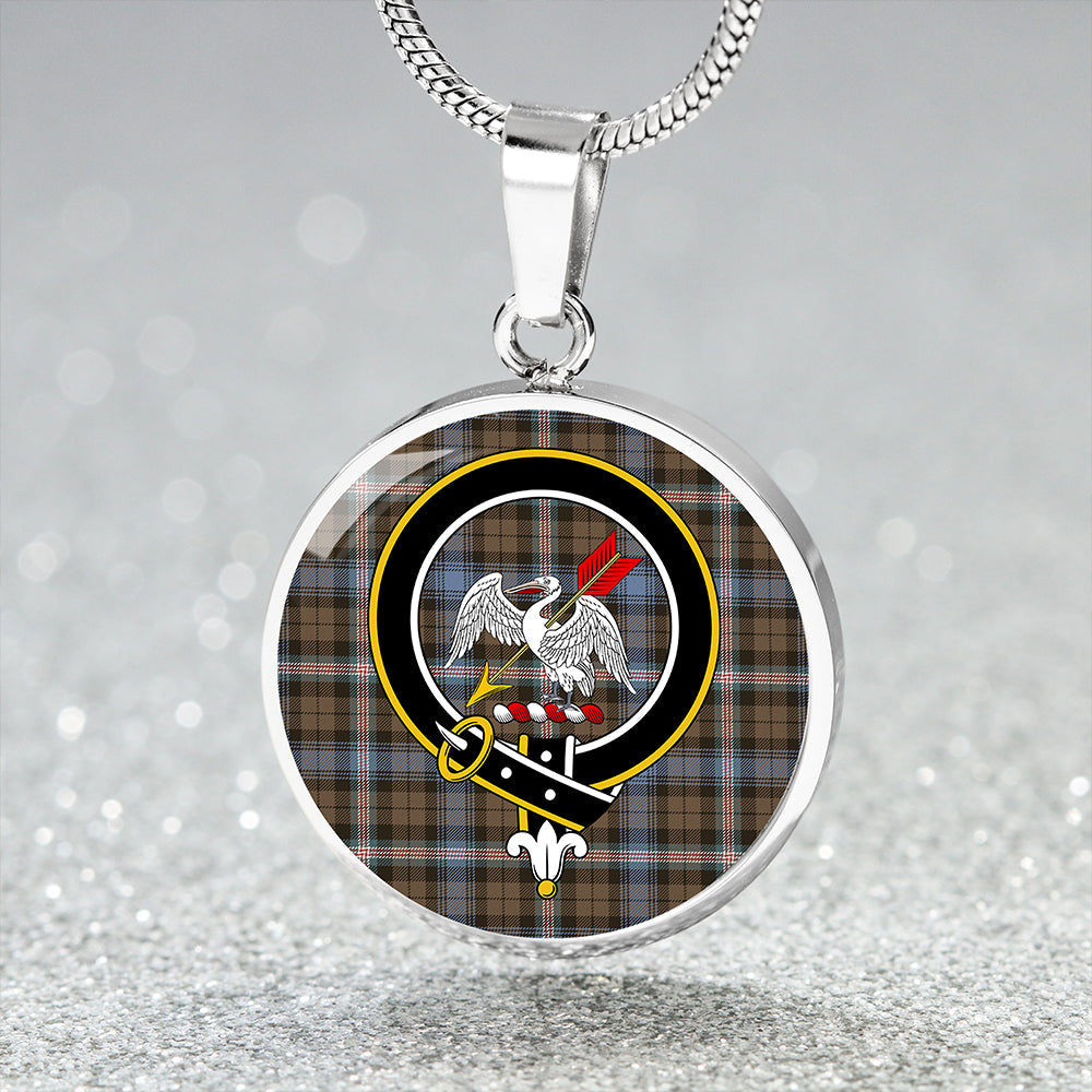 Gammell Weathered Clan Badge Tartan Classic Circle Necklace