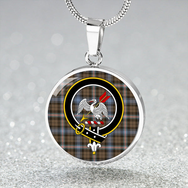 Gammell Weathered Clan Badge Tartan Classic Circle Necklace