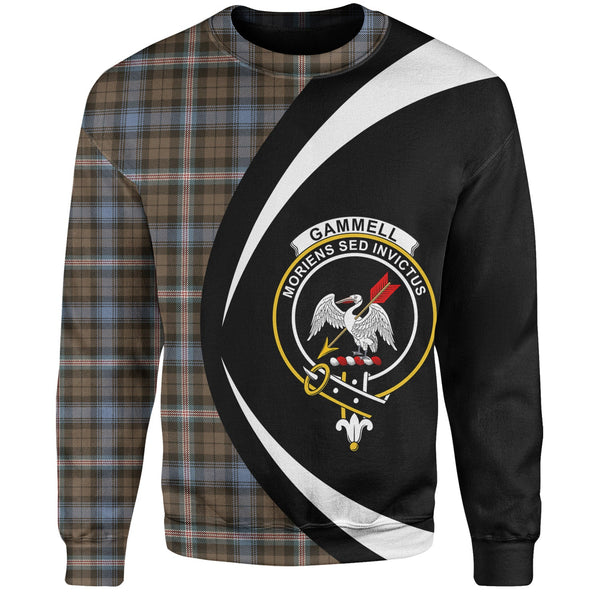 Gammell Weathered Clan Badge Tartan Sweatshirt Circle Style Personalized