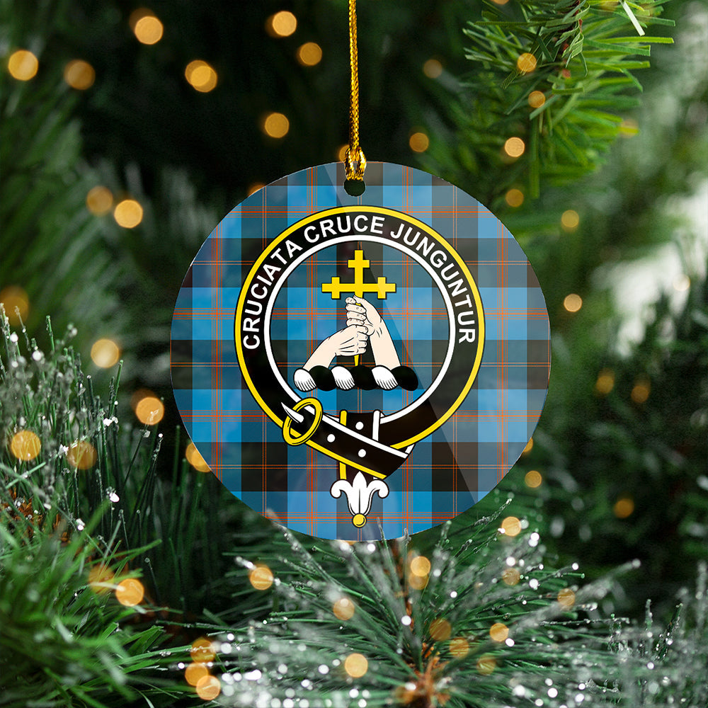 Garden Clan Badge Tartan Plastic Christmas Ornaments