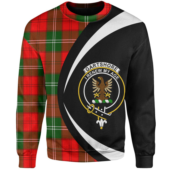 Gartshore Clan Badge Tartan Sweatshirt Circle Style Personalized