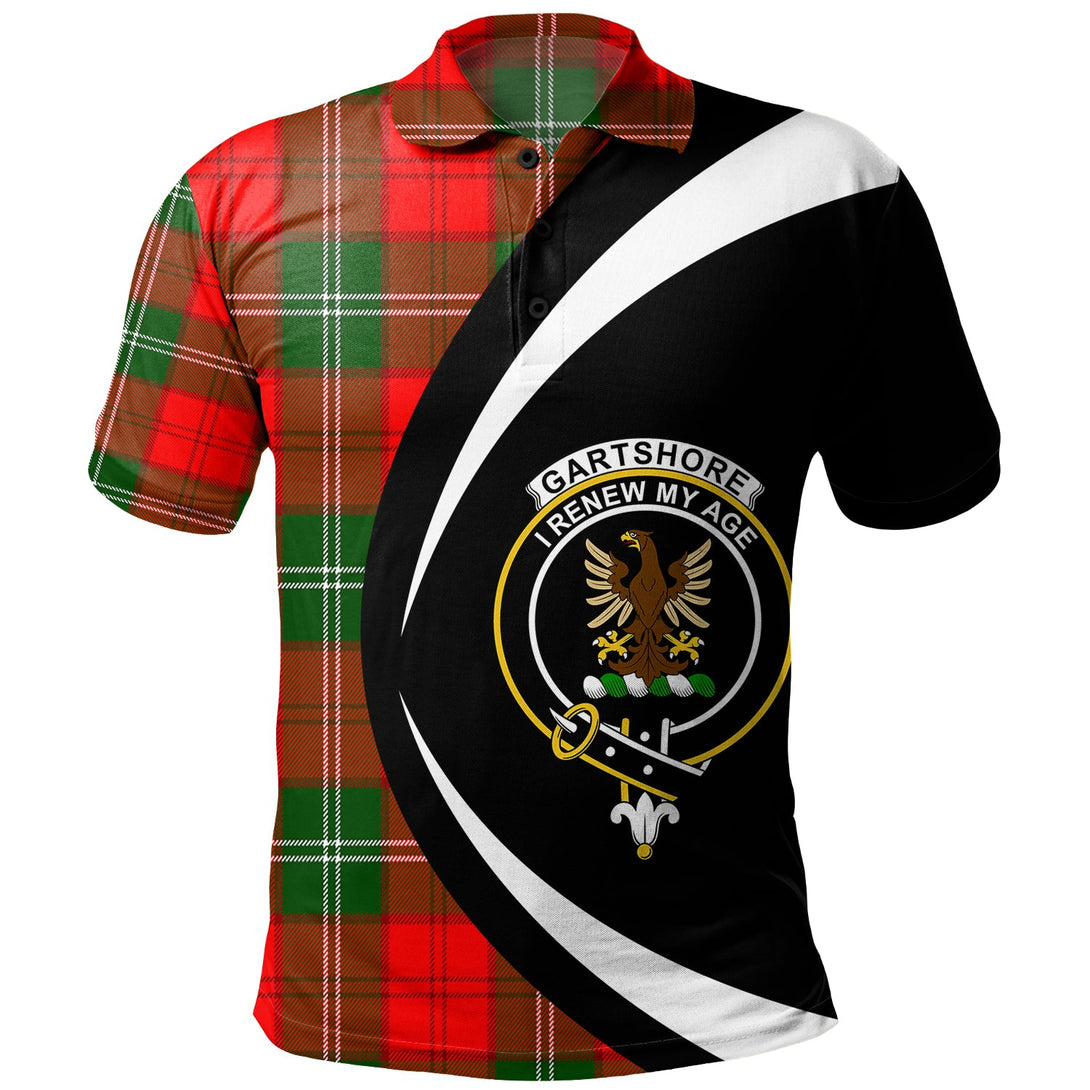 Gartshore Clan Badge Tartan Polo Shirt Circle Style Personalized