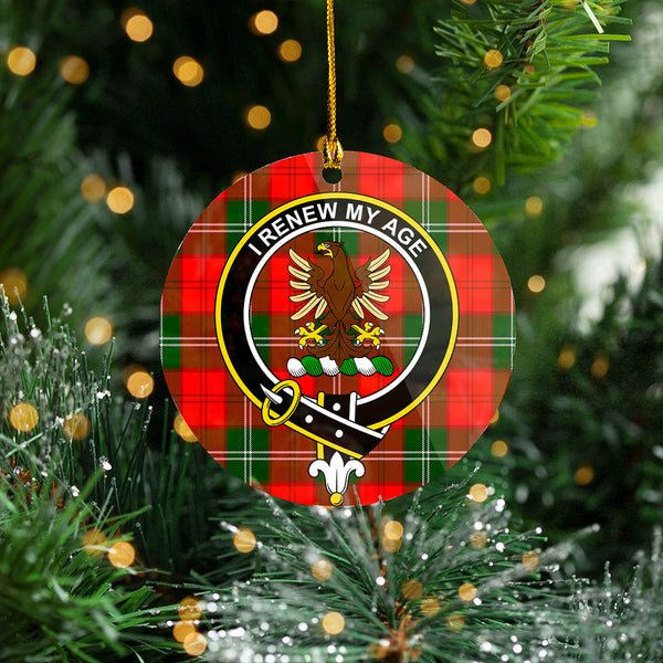 Gartshore Clan Badge Tartan Plastic Christmas Ornaments