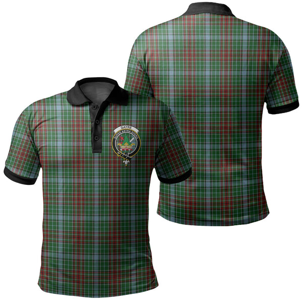 Gayre Tartan Crest Polo Shirt Black Neck 2 Style