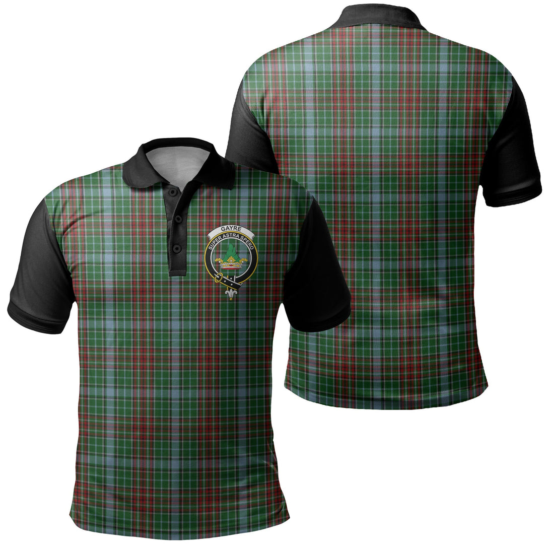 Gayre Tartan Crest Polo Shirt Black Neck 1 Style