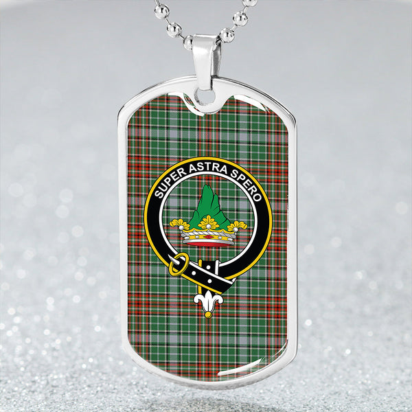 Gayre Ancient Clan Badge Classic Tartan Dog Tag Necklace