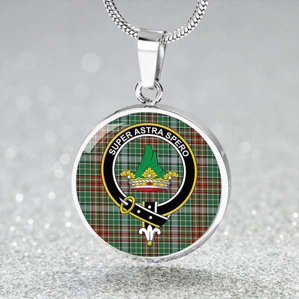 Gayre Ancient Clan Badge Tartan Classic Circle Necklace