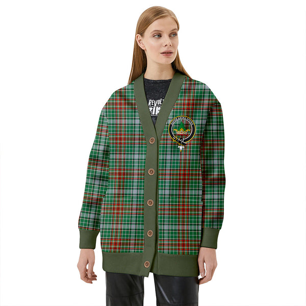 Gayre Ancient Clan Badge Tartan V-neck Cardigan