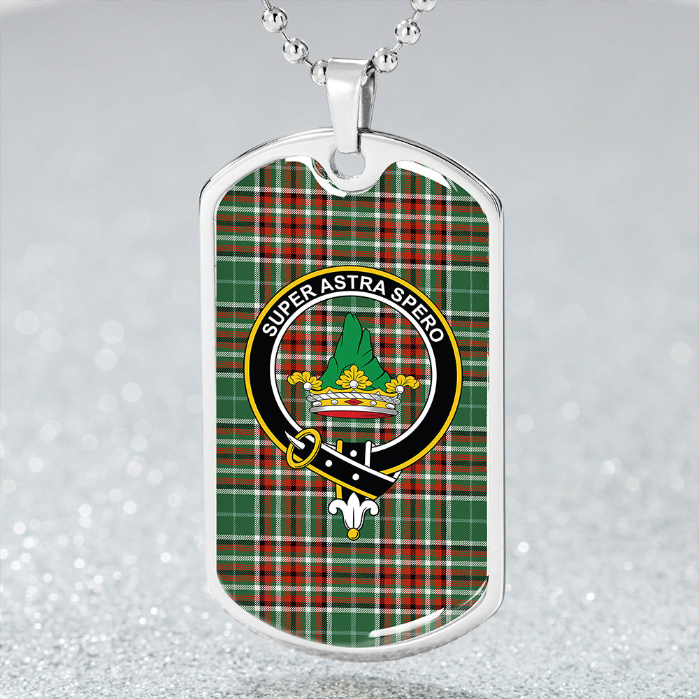 Gayre Bodyguard Ancient Clan Badge Classic Tartan Dog Tag Necklace