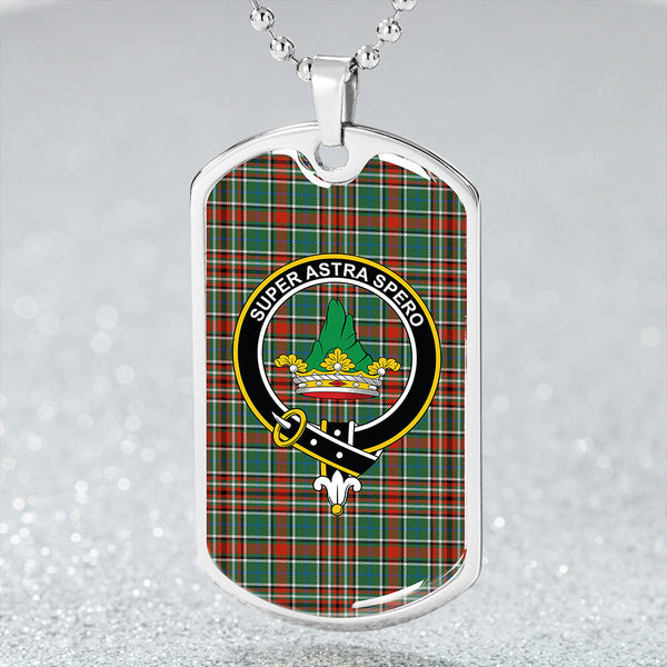 Gayre Bodyguard #2 Ancient Clan Badge Classic Tartan Dog Tag Necklace