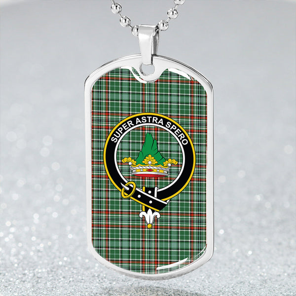 Gayre Dress Ancient Clan Badge Classic Tartan Dog Tag Necklace