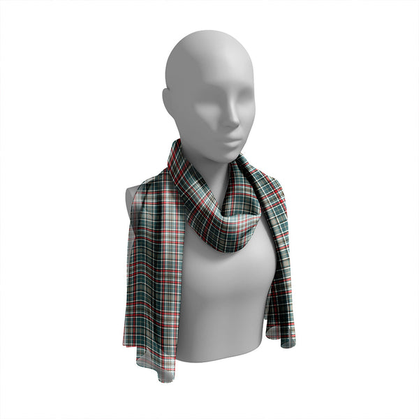 Gayre Dress Weathered Tartan Classic Silk Habotai Long Scarf