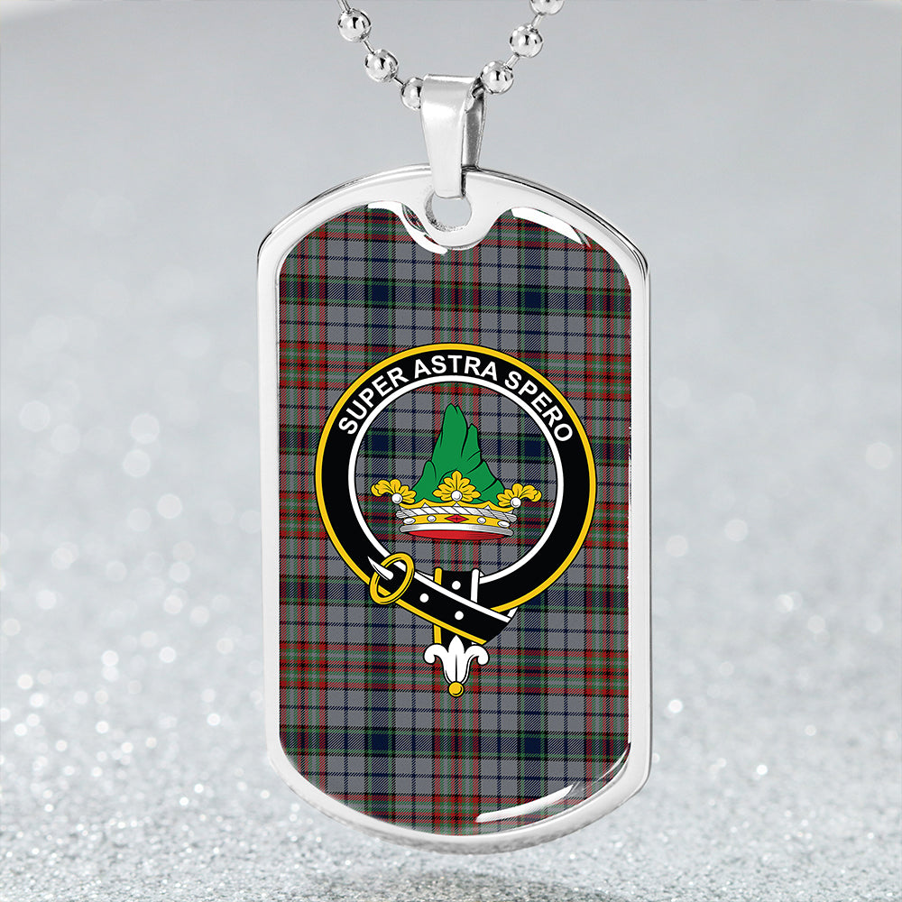 Gayre Hunting Modern Clan Badge Classic Tartan Dog Tag Necklace