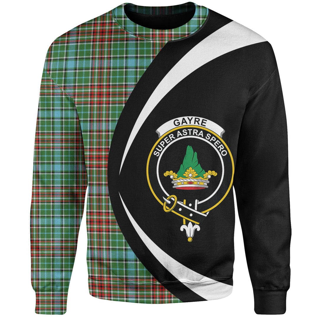 Gayre Modern Clan Badge Tartan Sweatshirt Circle Style Personalized