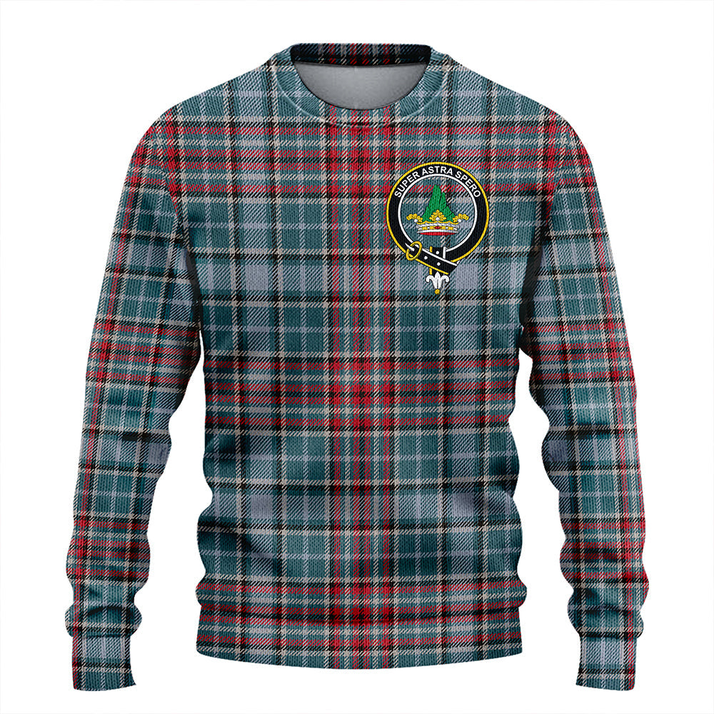 Gayre Weathered Clan Badge Tartan Knitted Sweater