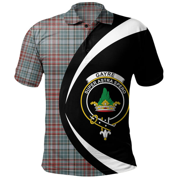 Gayre Weathered Clan Badge Tartan Polo Shirt Circle Style Personalized