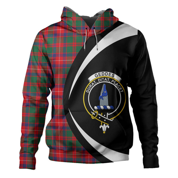 Geddes Modern Clan Badge Tartan Hoodie Circle Style