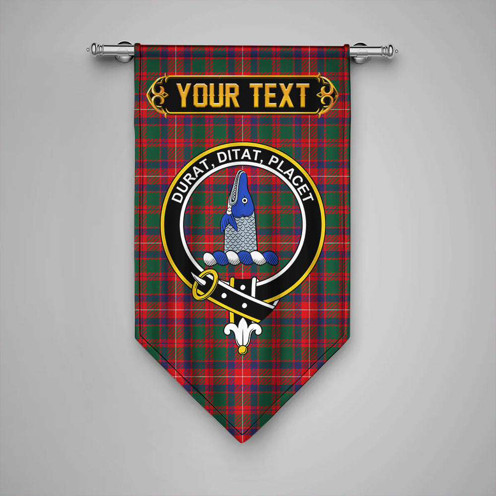 Geddes Modern Clan Badge Tartan Gonfalon Personalize