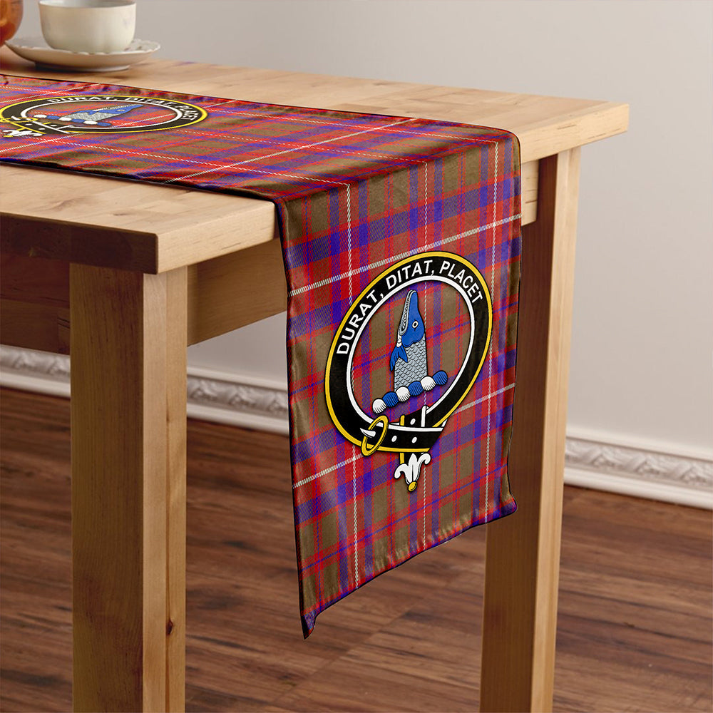 Geddes Weathered Clan Badge Tartan Table Runner