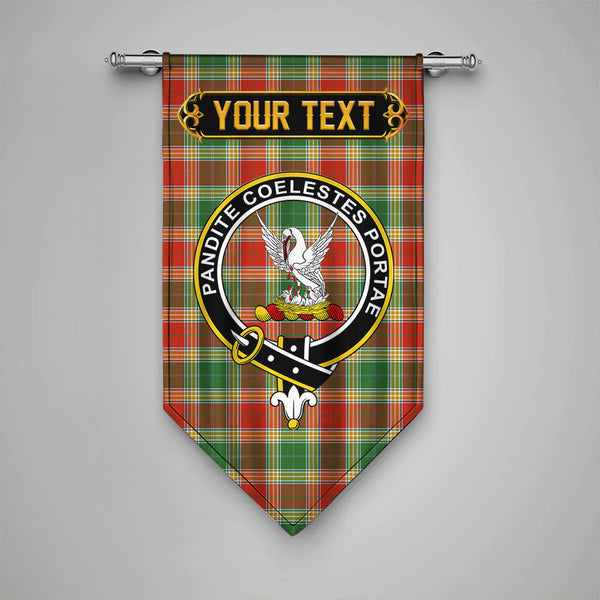 Gibson (Gibbs) Ancient Clan Badge Tartan Gonfalon Personalize