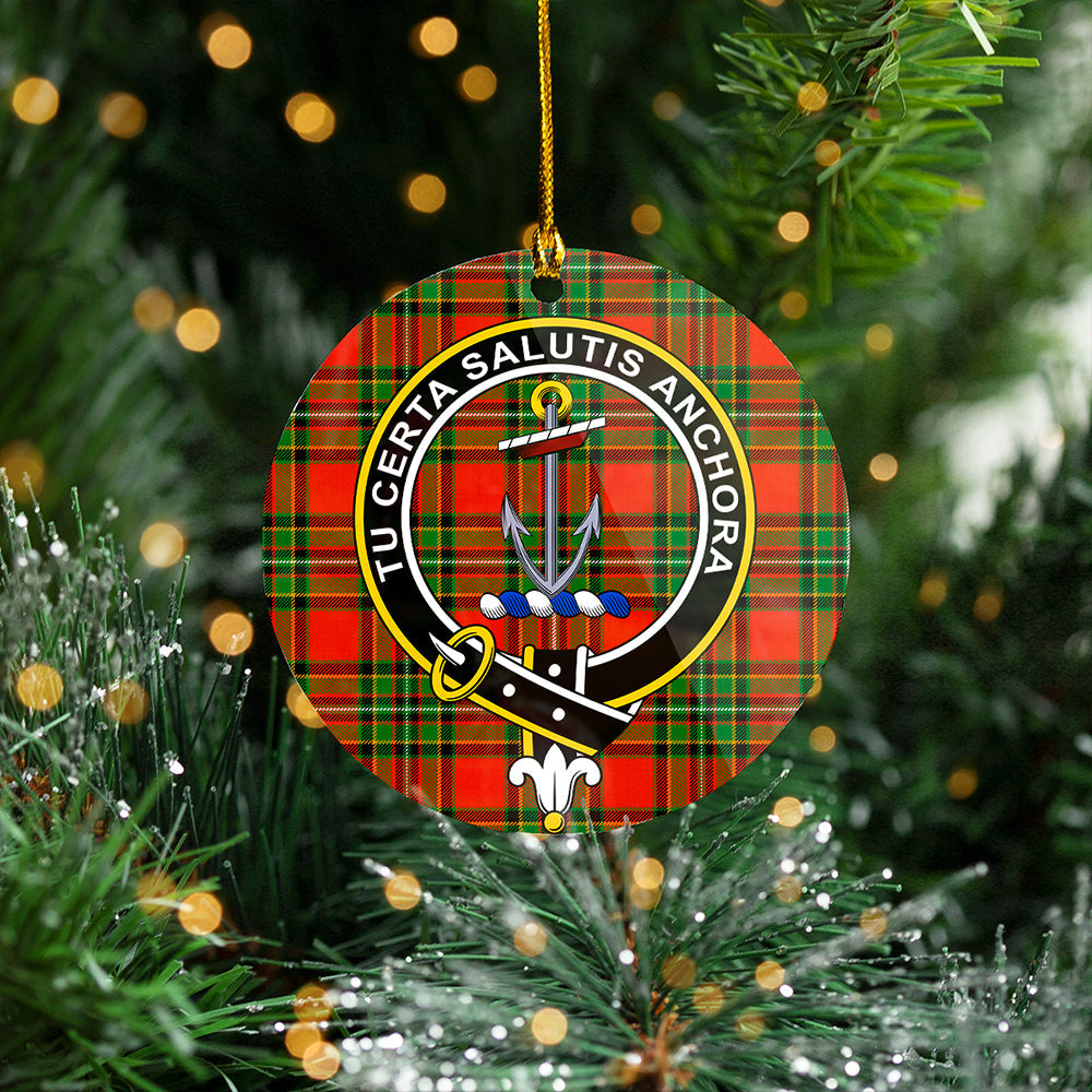 Gillespie Ancient Clan Badge Tartan Plastic Christmas Ornaments