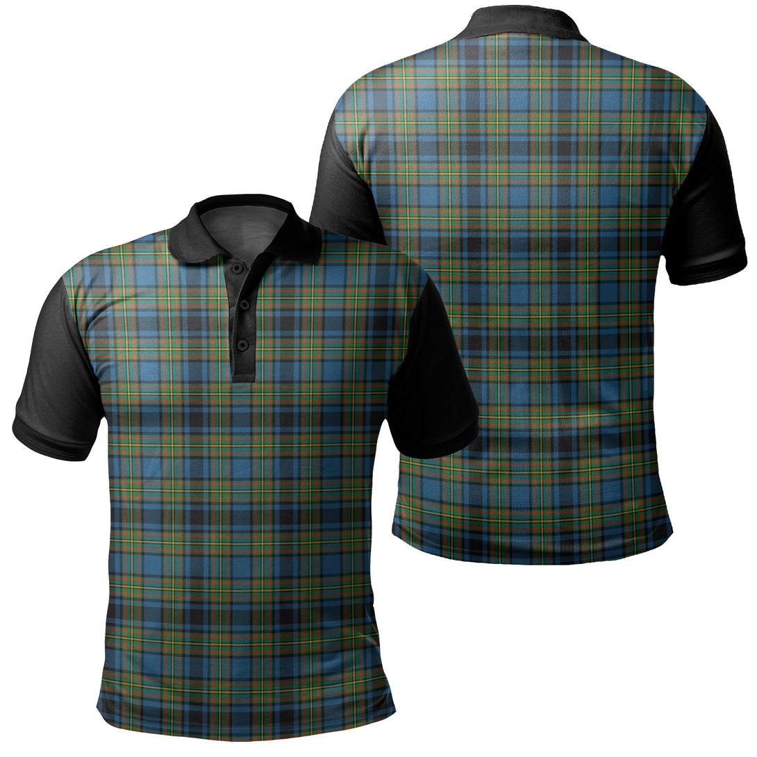 Gillies Ancient Tartan Classic Polo Shirt Black Neck 1 Style