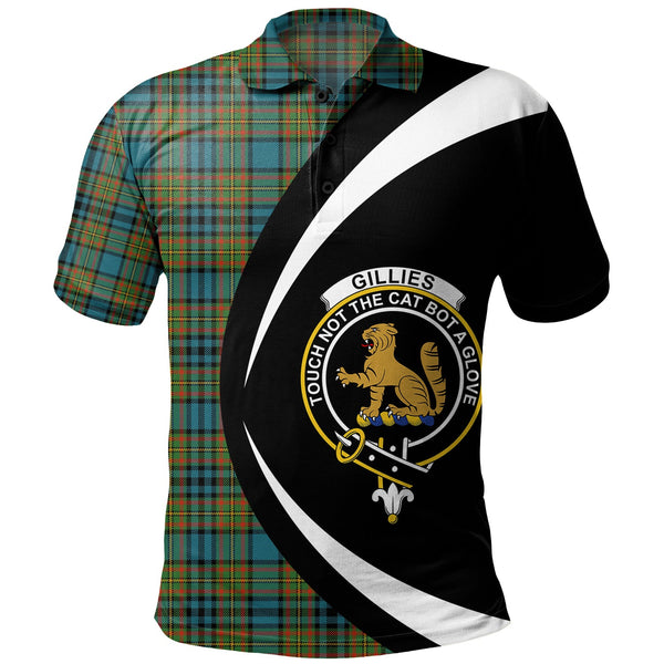 Gillies Ancient Clan Badge Tartan Polo Shirt Circle Style Personalized