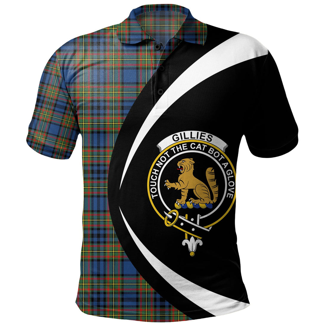 Gillies Modern Clan Badge Tartan Polo Shirt Circle Style Personalized