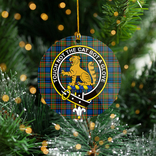 Gillies Modern Clan Badge Tartan Plastic Christmas Ornaments