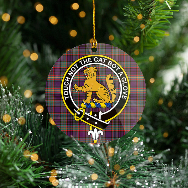 Gillies Weathered Clan Badge Tartan Plastic Christmas Ornaments