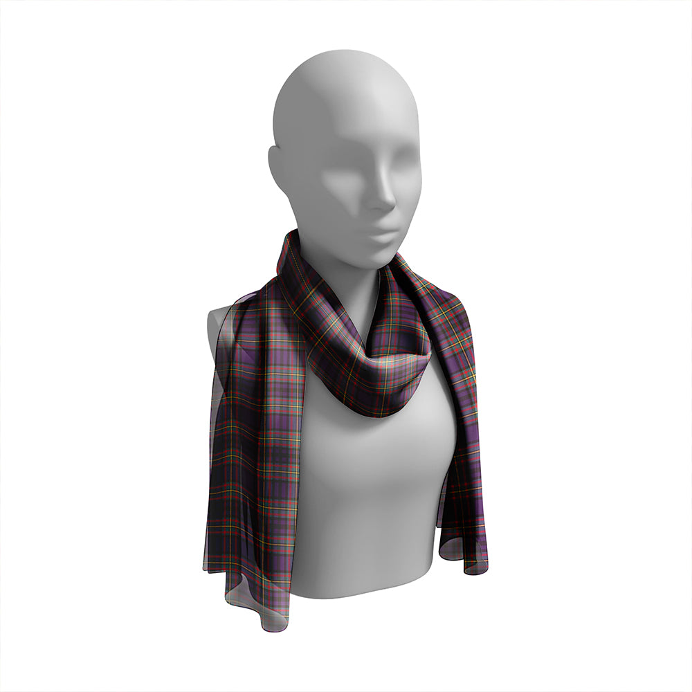 Gillies Weathered Tartan Classic Silk Habotai Long Scarf