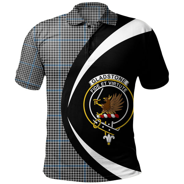 Gladstone Clan Badge Tartan Polo Shirt Circle Style Personalized