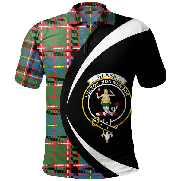 Glass Clan Badge Tartan Polo Shirt Circle Style Personalized