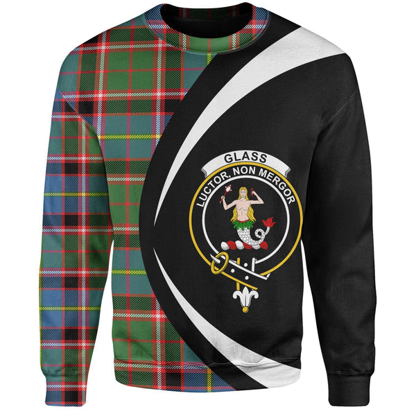 Glass Clan Badge Tartan Sweatshirt Circle Style Personalized