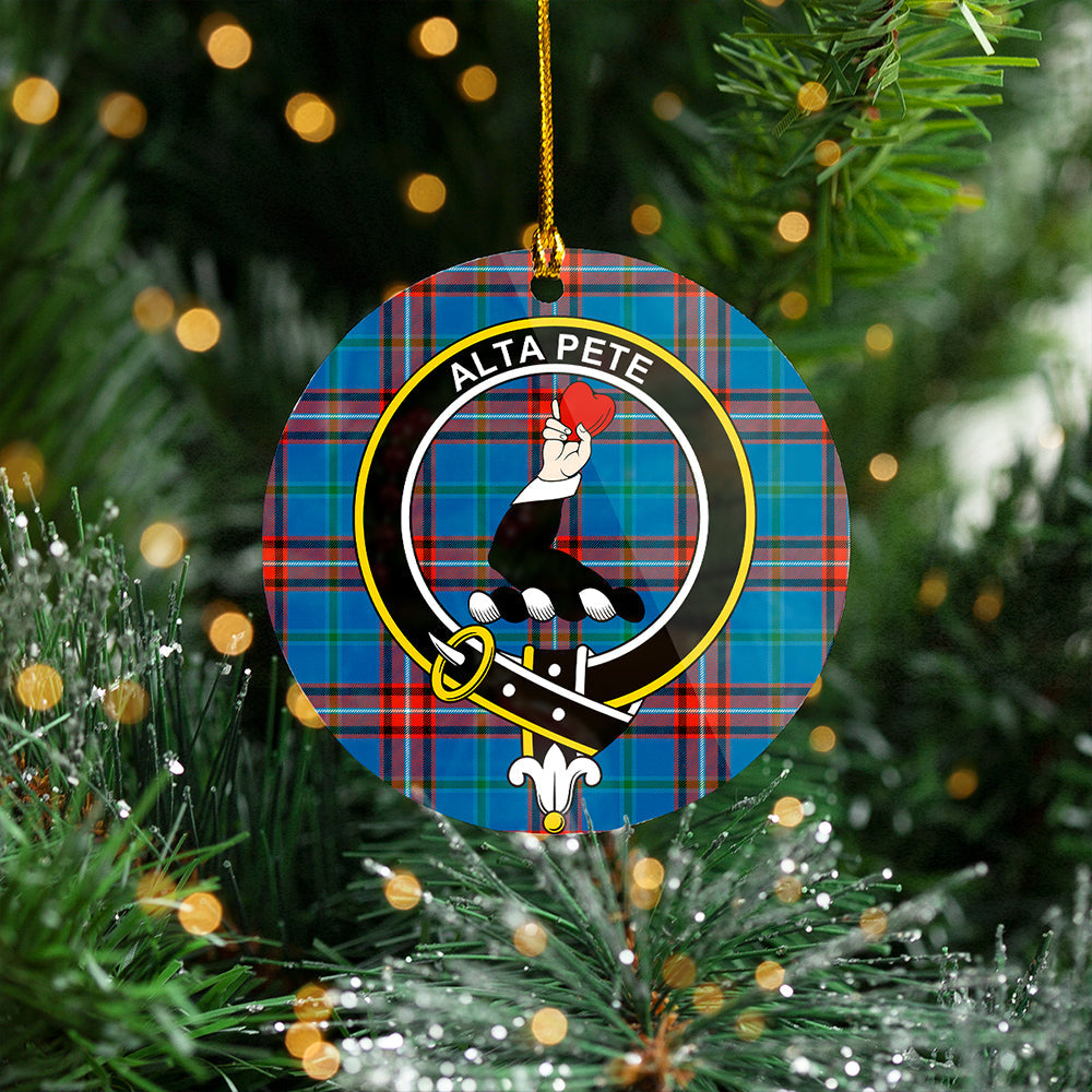 Glenn Ancient Clan Badge Tartan Plastic Christmas Ornaments