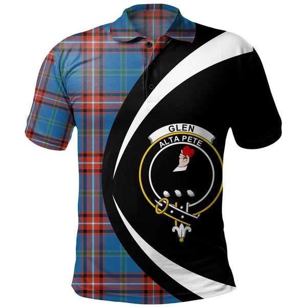 Glenn Ancient Clan Badge Tartan Polo Shirt Circle Style Personalized