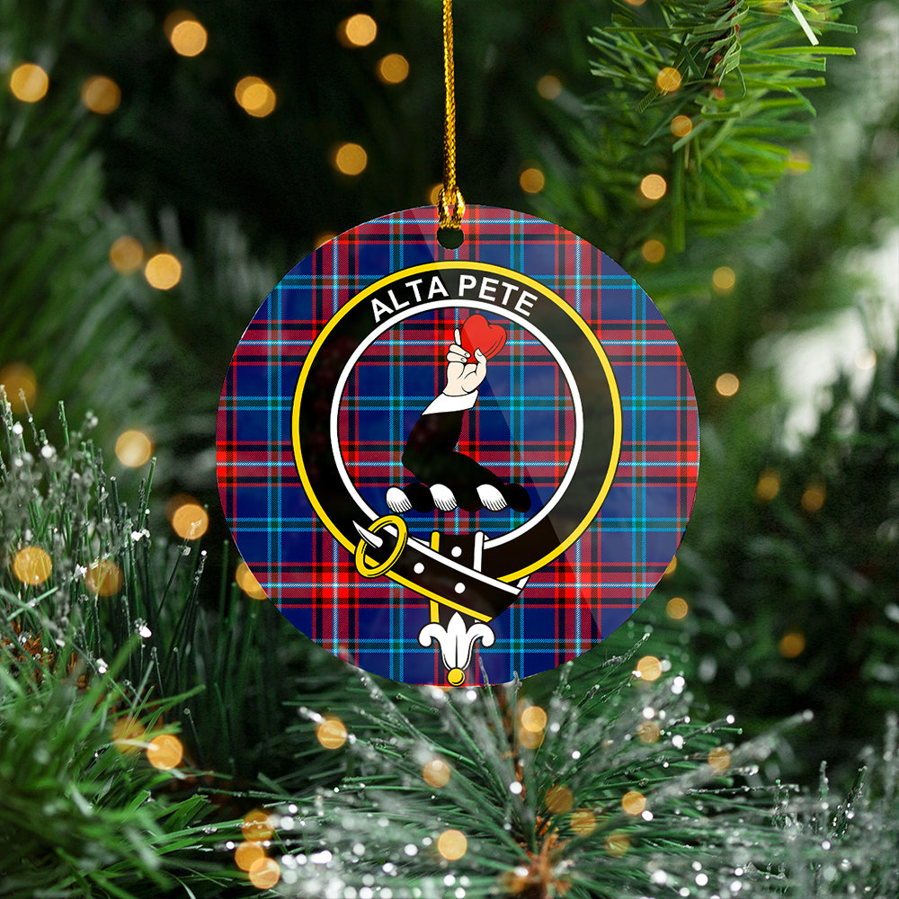 Glenn Modern Clan Badge Tartan Plastic Christmas Ornaments