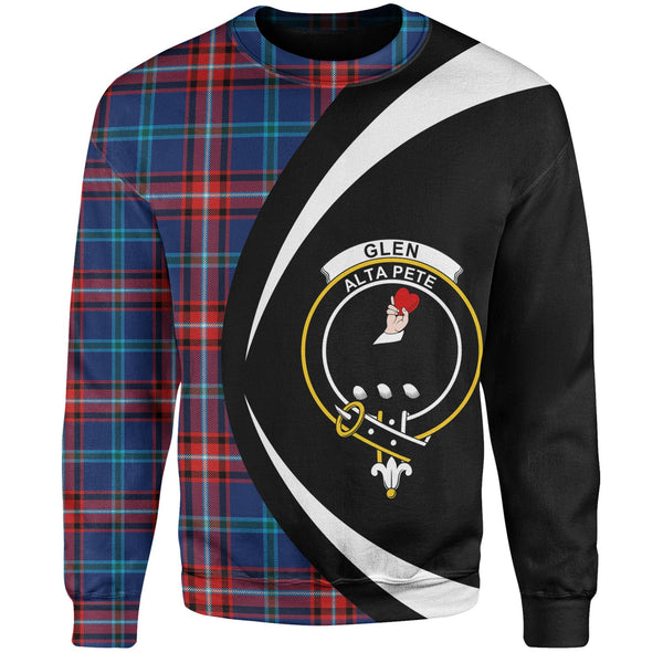 Glenn Modern Clan Badge Tartan Sweatshirt Circle Style Personalized