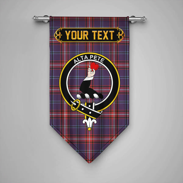 Glenn Weathered Clan Badge Tartan Gonfalon Personalize