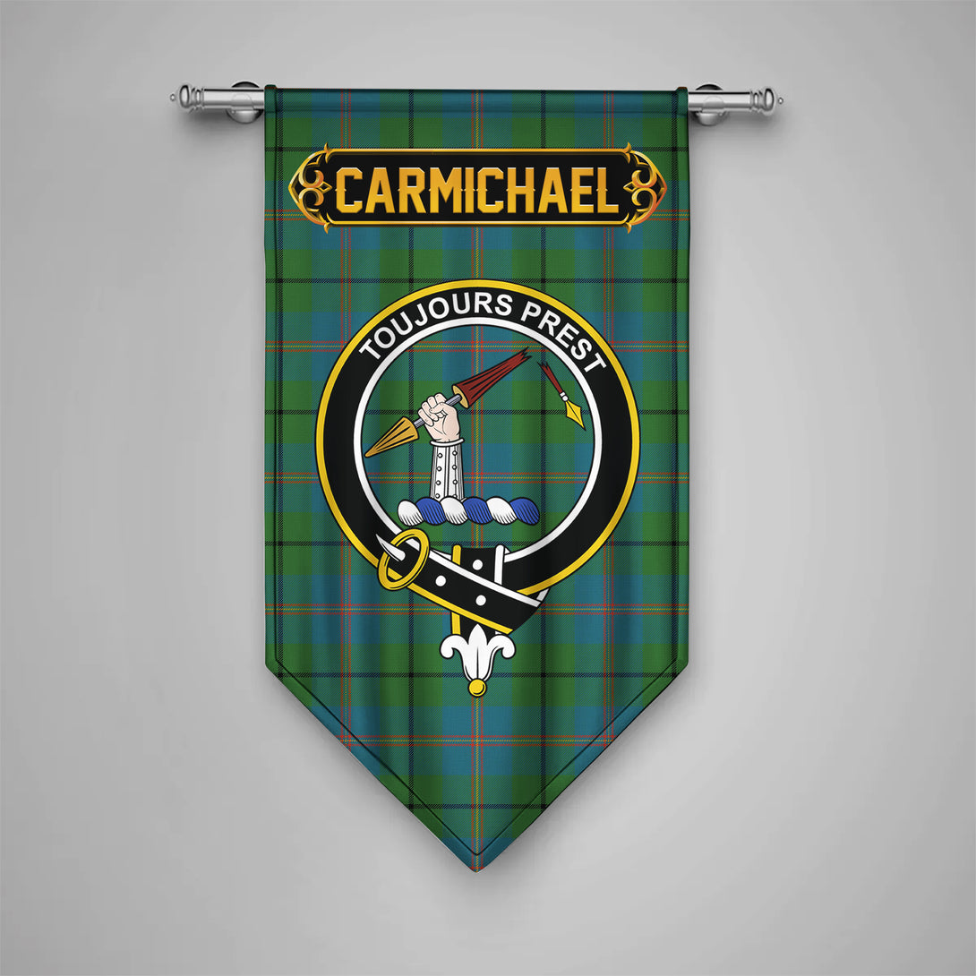 Carmichael Ancient Tartan Classic Crest Gonfalon Celtic Festival