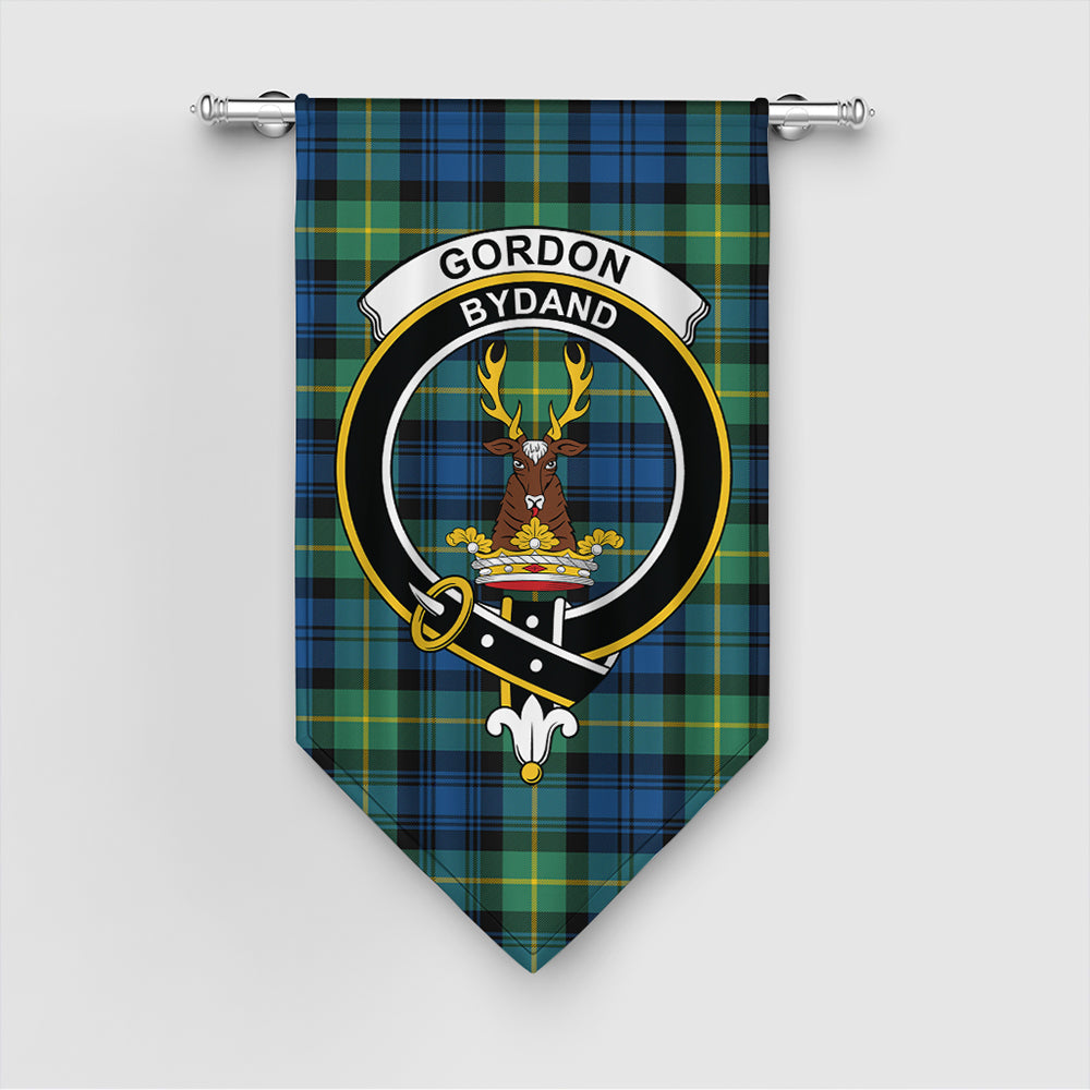 Gordon Ancient Tartan Classic Crest Gonfalon