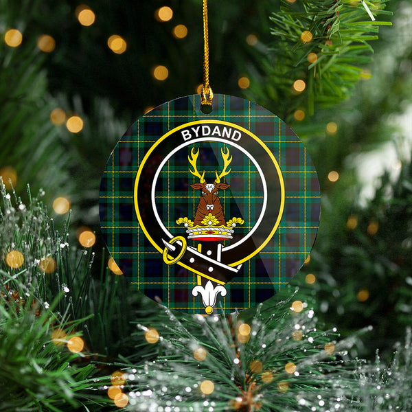 Gordon Modern Clan Badge Tartan Plastic Christmas Ornaments