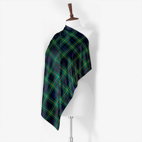 Gordon Dress #2 Weathered Tartan Classic Silk Habotai Square Scarf