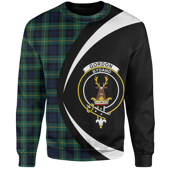 Gordon Modern Clan Badge Tartan Sweatshirt Circle Style Personalized