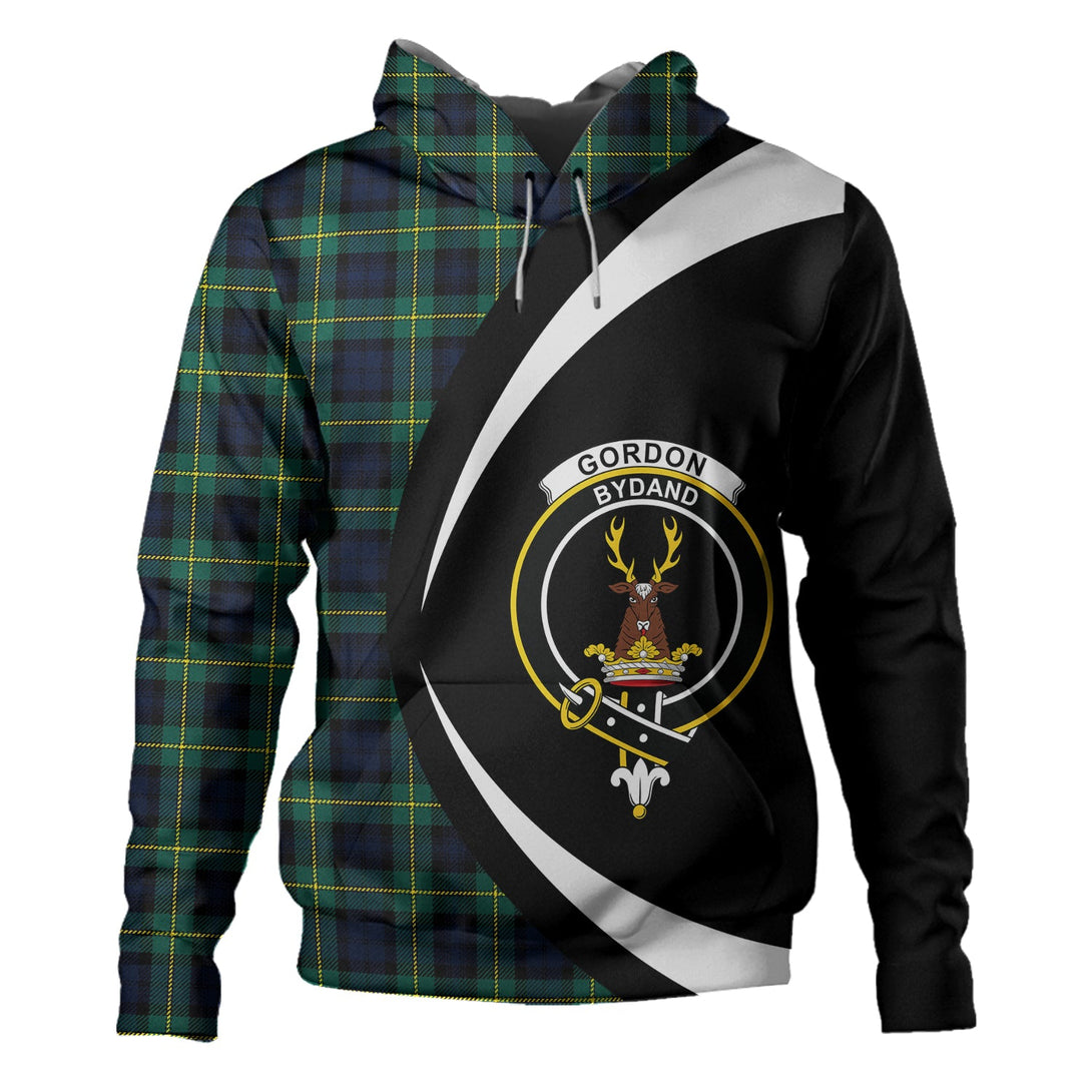 Gordon Modern Clan Badge Tartan Hoodie Circle Style