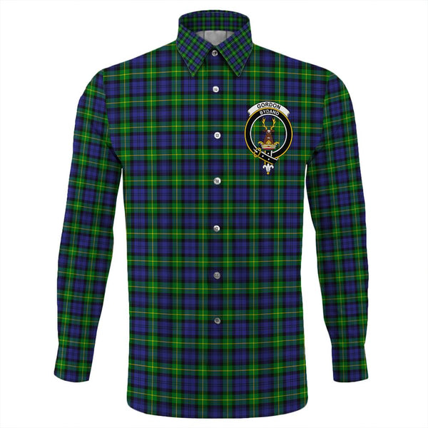 Gordon Modern Tartan Classic Crest Long Sleeve Button Shirt