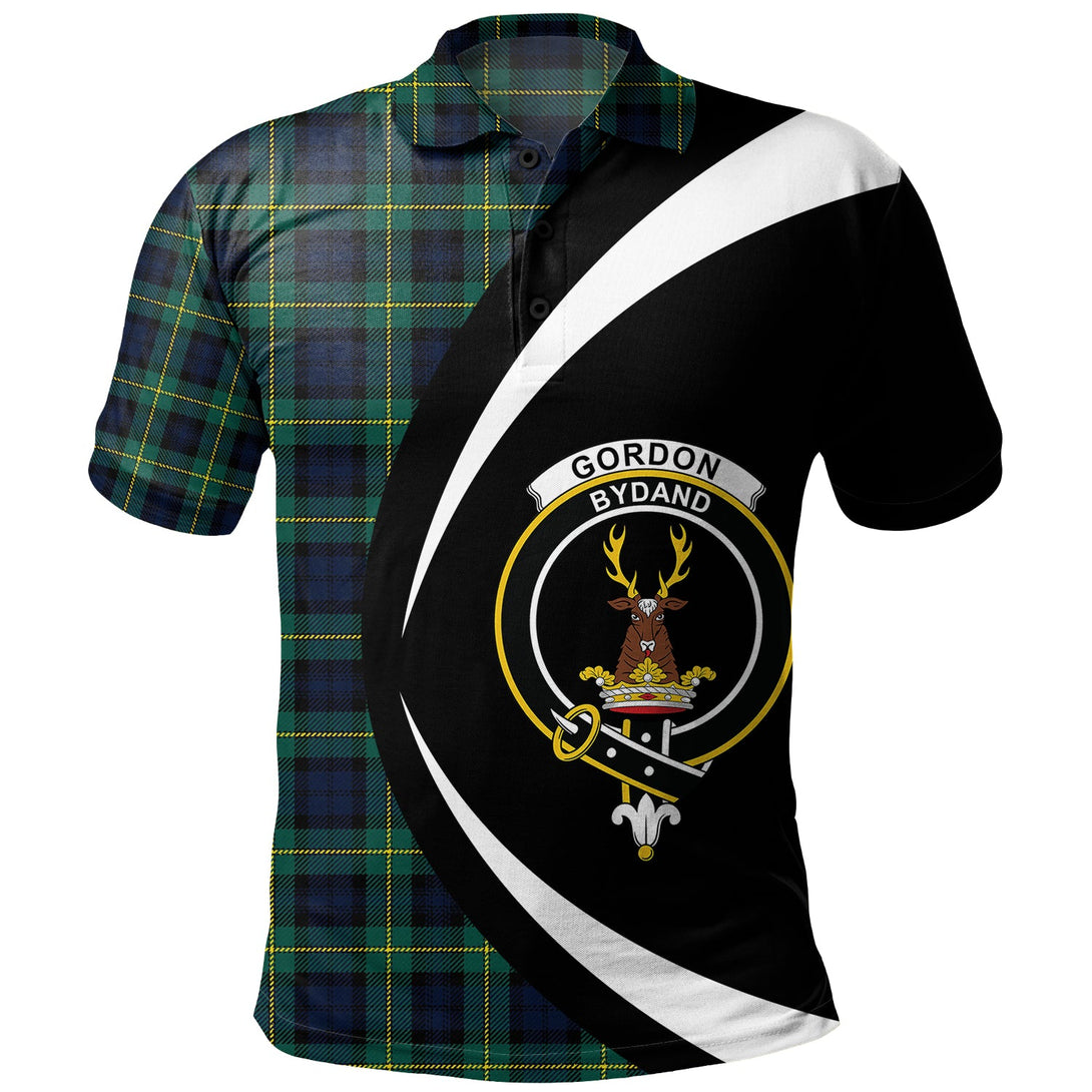 Gordon Modern Clan Badge Tartan Polo Shirt Circle Style Personalized