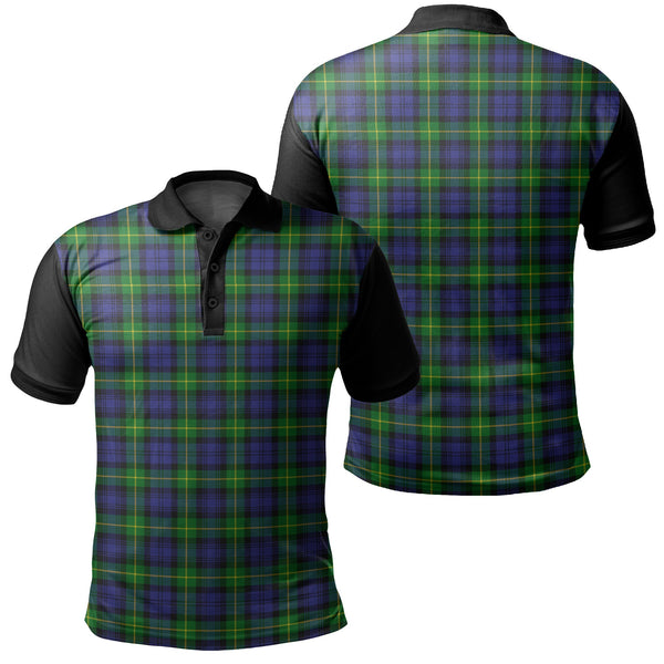 Gordon Modern Tartan Classic Polo Shirt Black Neck 1 Style