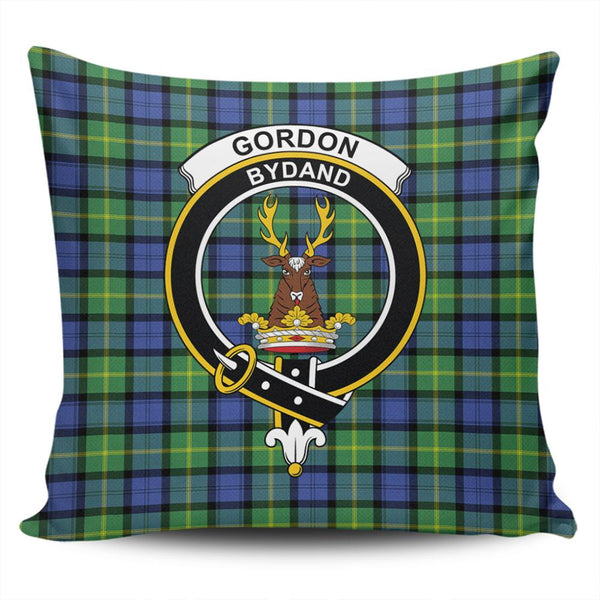 Gordon Old Ancient Tartan Classic Crest Pillow Cover